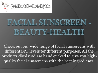 Facial Sunscreen