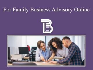 For Family Business Advisory Online