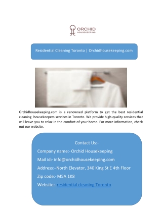 Residential Cleaning Toronto  Orchidhousekeeping.com-converted