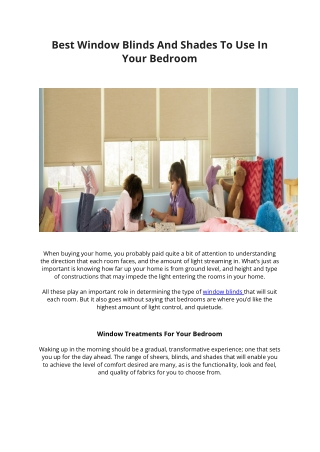 Best Window Blinds And Shades To Use In Your Bedroom | Hunterdouglas