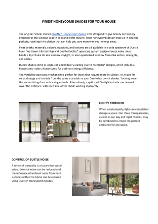 Finest Honeycomb Shades For Your House