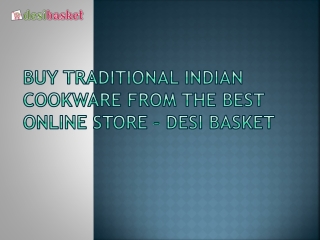 Buy Traditional Indian Cookware from the Best Online Store - Desi Basket