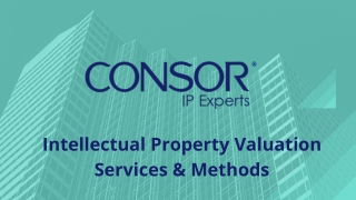 Intellectual Property Valuation Services | CONSOR IP