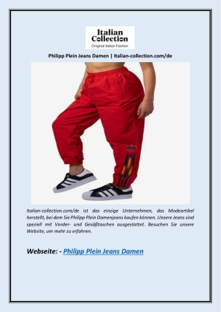 Philipp Plein Jeans Damen | Italian-collection.com/de