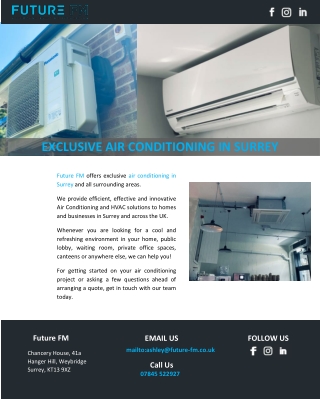 EXCLUSIVE AIR CONDITIONING IN SURREY