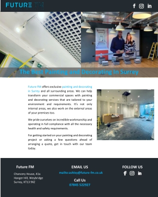 The Best Painting and Decorating In Surrey