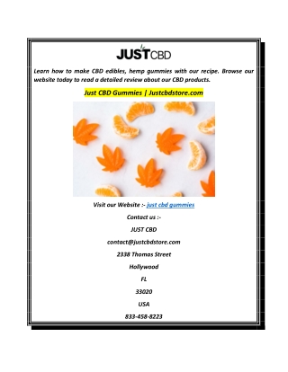 Just CBD Gummies  Justcbdstore.com