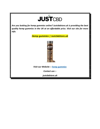 Hemp gummies  Justcbdstore.uk0