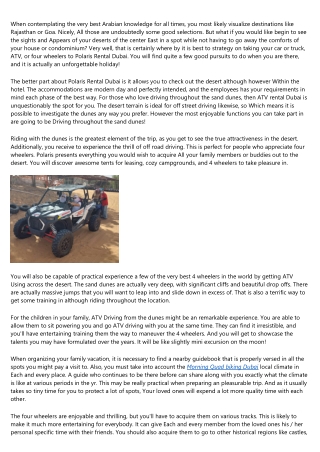 15 Up-and-Coming Self drive Dune buggy Dubai Bloggers You Need to Watch