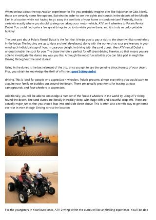 10 Undeniable Reasons People Hate Buggy rental dubai