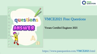 Veeam Certified Engineer 2021 VMCE2021 Practice Test Questions