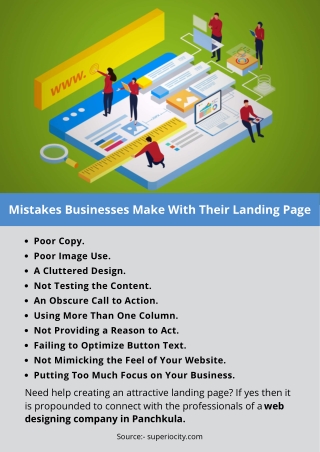 Mistakes Businesses Make With Their Landing Page