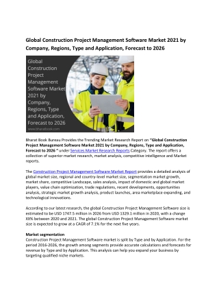 Construction Project Management Software Market