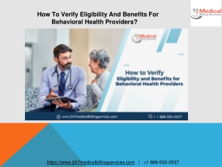 How To Verify Eligibility And Benefits For Behavioral Health Providers