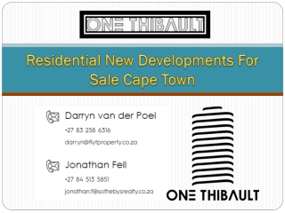 Residential New Developments For Sale Cape Town