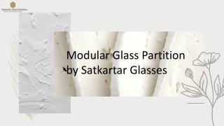Modular Glass Partition by Satkartar Glasses