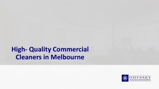 High- Quality Commercial Cleaners in Melbourne
