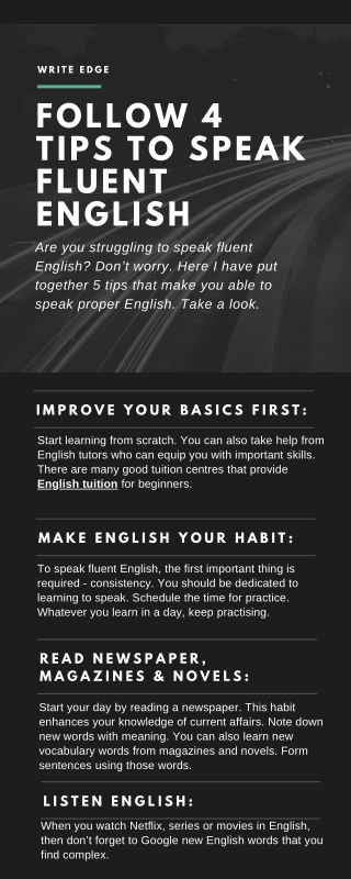 Follow 4 Tips To Speak Fluent English