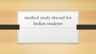 medical study abroad for Indian students