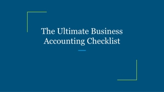 The Ultimate Business Accounting Checklist