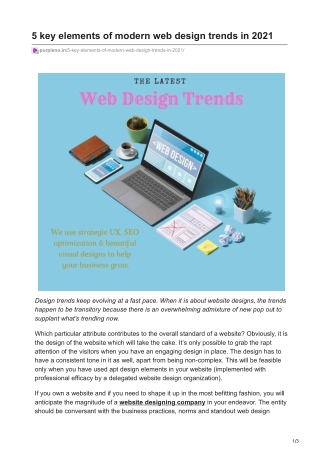 5 key elements of modern web design trends in 2021