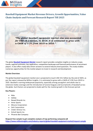 Baseball Equipment Market