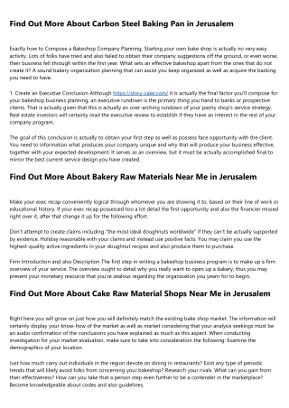 Find Out More About Raw Material Of Cake In Tel-Aviv
