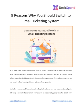 9 Reasons Why You Should Switch to Email Ticketing System