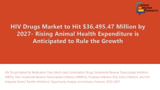 HIV Drugs Market: Innovations in Healthcare Sector to Give Exponential Growth