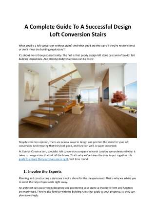 A Complete Guide To A Successful Design Loft Conversion Stairs