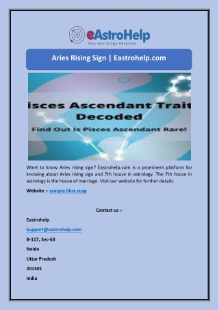 Aries Rising Sign | Eastrohelp.com