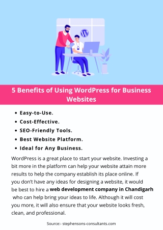 5 Benefits of Using WordPress for Business Websites