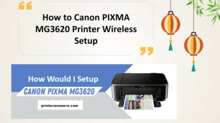 Canon Pixma MG3620 Wireless Setup