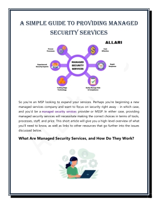 A Simple Guide To Providing Managed Security Services