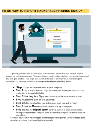 Let's Know How To Report Rackspace Phishing Email Step By Step Instructions