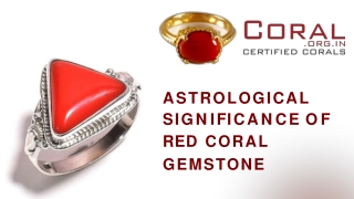 Astrological Significance Of Red Coral Gemstone
