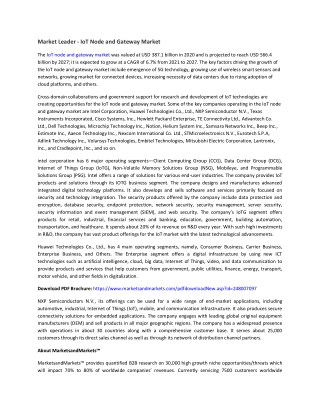 IoT Node and Gateway Market