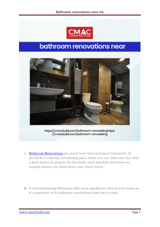 Bathroom renovations near me