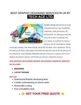 BEST GRAPHIC DESIGNING SERVICES IN UK BY TECH ACE LTD