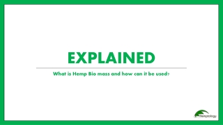 What is Hemp Bio mass and how can it be used?