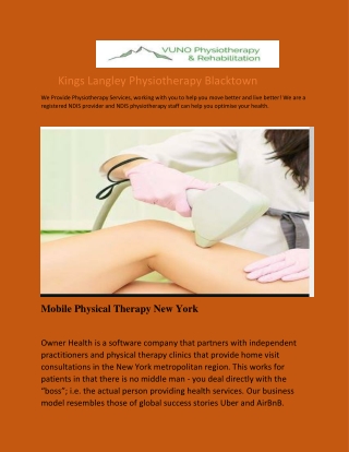 Kings Langley Physiotherapy Blacktown