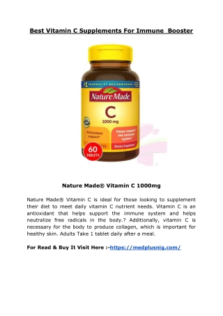 Nature Made Vitamin C 1000mg