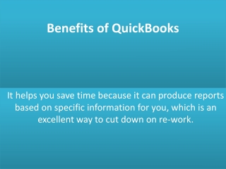 Benefits of QuickBooks