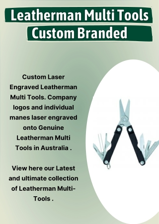 Leatherman Multi-Tools Custom-Branded | Vivid Promotions | Shop Now