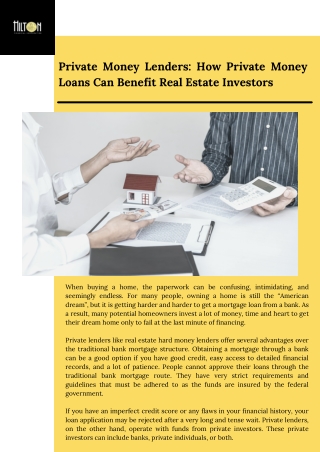 Private Money Lenders How Private Money Loans Can Benefit Real Estate Investors (2)