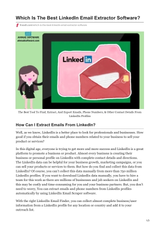 Which Is The Best LinkedIn Email Extractor Software