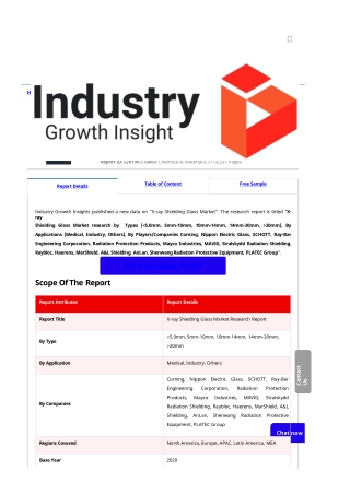X-ray Shielding Glass Market Report | Global Forecast To 2028