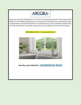 Mischbatterie Küche | Arcorawasserhahn.de