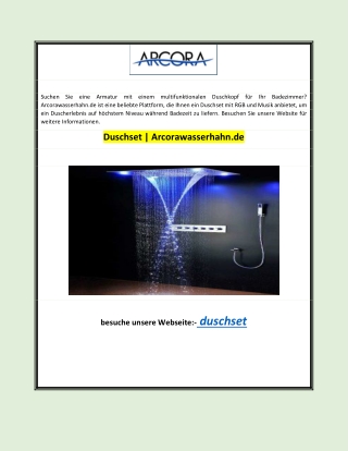 Duschset | Arcorawasserhahn.de