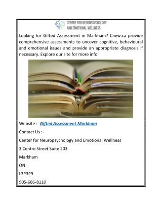 Gifted Assessment Markham  Cnew.ca